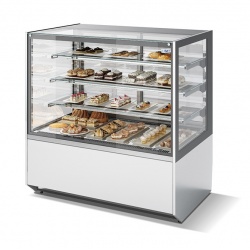 Vitrina frigorifica Forcar G-ER200GSS, capacitate 130 l, refrigerare statica, temperatura +2°C / +8°C, argintie