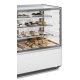 Vitrina frigorifica Forcar G-ER200GSS, capacitate 130 l, refrigerare statica, temperatura +2°C / +8°C, argintie