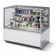 Vitrina frigorifica Forcar G-ER200GSS, capacitate 130 l, refrigerare statica, temperatura +2°C / +8°C, argintie