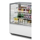 Vitrina frigorifica Forcar G-ER200GSS, capacitate 130 l, refrigerare statica, temperatura +2°C / +8°C, argintie