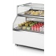 Vitrina frigorifica Forcar G-ER200GSS, capacitate 130 l, refrigerare statica, temperatura +2°C / +8°C, argintie