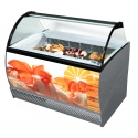 Vitrina frigorifica Forcar G-ER200GSS, capacitate 130 l, refrigerare statica, temperatura +2°C / +8°C, argintie