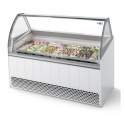 Vitrina frigorifica Forcar G-ER200GSS, capacitate 130 l, refrigerare statica, temperatura +2°C / +8°C, argintie