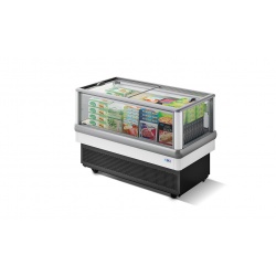 Vitrina frigorifica Forcar G-ER200GSS, capacitate 130 l, refrigerare statica, temperatura +2°C / +8°C, argintie