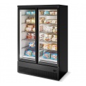 Vitrina frigorifica Forcar G-ER200GSS, capacitate 130 l, refrigerare statica, temperatura +2°C / +8°C, argintie