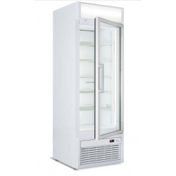 Vitrina frigorifica ISA Tornado RV TN, caseta luminoasa, 2 usi, HxL 196x40cm, unitate condensare inclusa, -1+5°C, alb