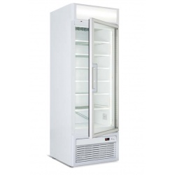 Vitrina frigorifica ISA Tornado RV TB cu caseta luminoasa, HxL 196x40cm, unitate condensare inclusa, temperatura -18 -16 °C, alb