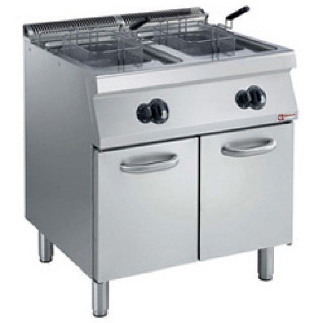 Friteuza DIAMOND G17/F30A8-AGA ,gaz, lavoar in "Y" 2x 15 litri, arzatoare externe, la bord,AGA
