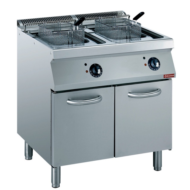 Friteuza DIAMOND E17/F30A8-230/3--N,electrică, în "Y" 2x 15 litri, elemente exterioare,dulap