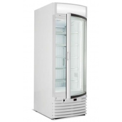 Vitrina frigorifica Forcar G-ER200GSS, capacitate 130 l, refrigerare statica, temperatura +2°C / +8°C, argintie