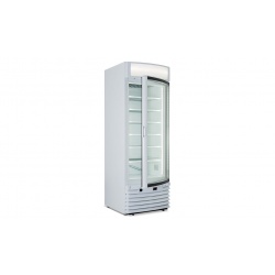 Vitrina frigorifica Forcar G-ER200GSS, capacitate 130 l, refrigerare statica, temperatura +2°C / +8°C, argintie