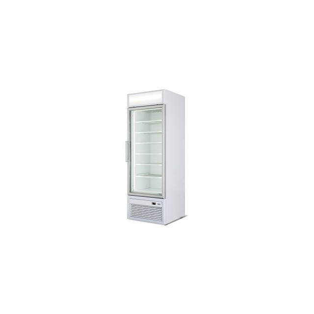 Vitrina frigorifica Forcar G-ER200GSS, capacitate 130 l, refrigerare statica, temperatura +2°C / +8°C, argintie