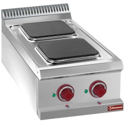Aragaz profesional DIAMOND E7/2PQ4T,electric,2 plite patrate
