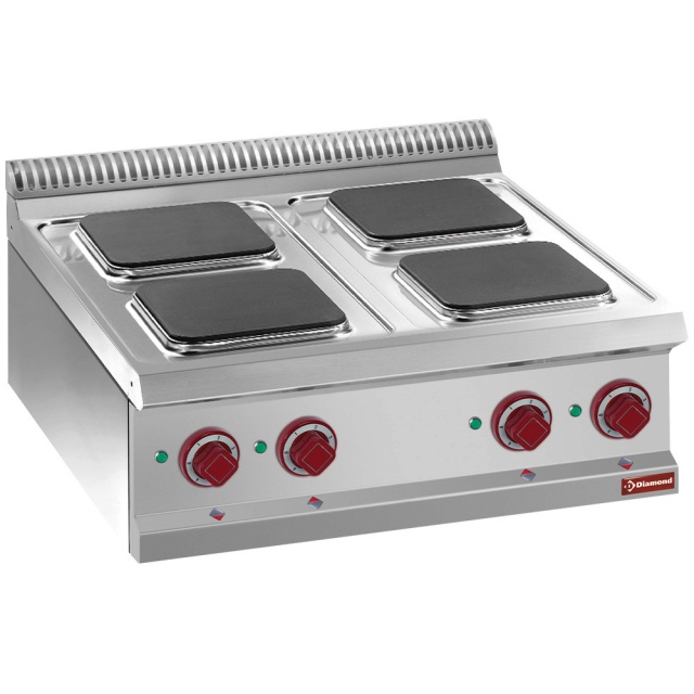 Aragaz profesional DIAMOND E7/4PQ7T,electric,4 plite patrate