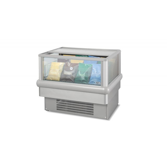 Vitrina frigorifica expunere ISA Action TB/TN, usa glisanta, HxL 87x70cm, unitate condensare inclusa aer, 18-16°C / -1+5°C