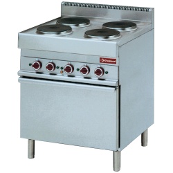Aragaz profesional DIAMOND E65/4PFV7,electric,4 plite rotunde,cuptor cu convecție GN 1/1