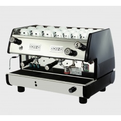 ESPRESSOR AUTOMAT PROFESIONAL LA PAVONI GAMA BAR T2V, CU 2 GRUPURI, W700 – D522 – H510 MM, ARGINTIU / NEGRU