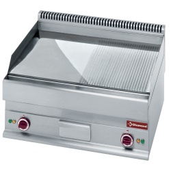 Masina de gatit DIAMOND E65/PMCD7T-230V/3-, placa electrica,1/2 plat și 1/2 nervurat,crom tare "50 µm"