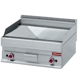 Masina de gatit DIAMOND G65/PMCD7T, placa cu gaz,1/2 plat - 1/2 nervurat ,crom tare "50 µm"