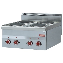 Aragaz profesional DIAMOND E60/4P6T,electric,4 plite