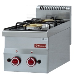 Aragaz profesional DIAMOND G60/2F3T,gaz,2 arzatoare