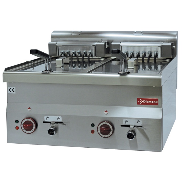 Friteuza profesionala DIAMOND E60/F20-6T,electrica, 2 bazine de 10 litri