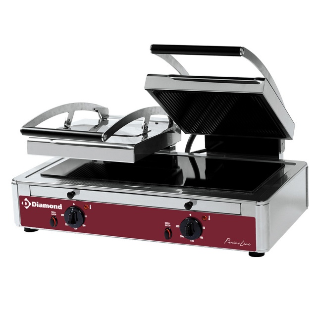 Gratar panini DIAMOND LGV62/F-N,DOUBLE,vitroceramica
