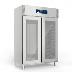 Vitrina profesionala Polaris Master M140TNV cu unitate condensare, 2 usi, display touch, 700litri, temperatura -2°+8°C, inox