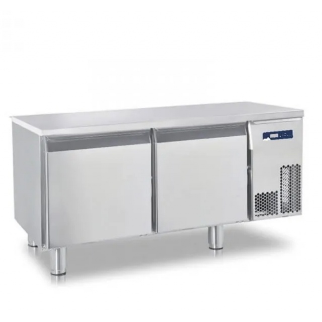 Masa rece Polaris Snack 2TN, fara unitate condensare, 2 usi, 140 litri, -2° +8°C, inox