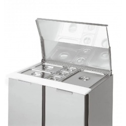 Masa rece Polaris Saladette TARS22/S KIT 0, cu 1 grila, temperatura +0°+10°C, inox