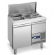 Masa rece Polaris Saladette KSTS/21, cu compartimente ingrediente capac și sertar, 1 grila, temperatura +0°+10°C, inox
