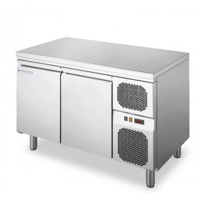 Masa rece pizza Polaris TPR 02 cu 2 usi, fara blat, capacitate 408 litri, temperatura +0°+10°C, inox