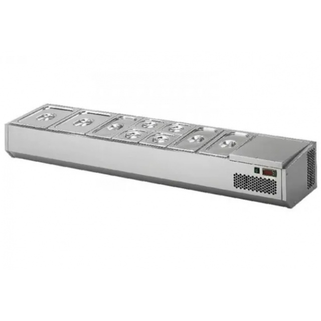 Vitrina frigorifica ingrediente Polaris VP 3014 N fara sticla, capacitate 40 litri, temperatura +0°+10°C, inox