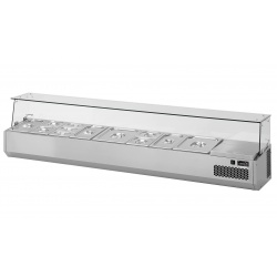 Vitrina frigorifica ingrediente Polaris VP 3014 Q, capacitate 40 litri, temperatura +2°+10°C, inox