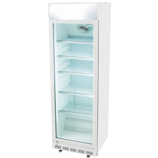 Vitrina frigorifica GastroCool 114501 Ușă din sticlă cu afișaj publicitar alb
