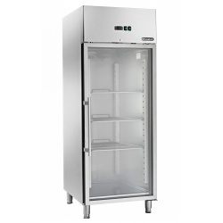 Vitrina frigorifica profesionala Amitek AK652TNG, capacitate 650 litri, temperatura -2°C /+8°C, inox