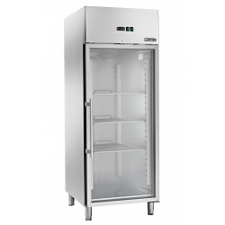 Vitrina frigorifica profesionala Amitek AK650TNG, capacitate 650 litri, temperatura -2°C /+8°C, inox