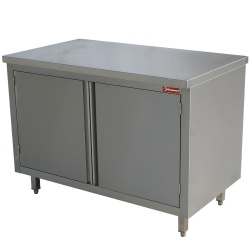 Masa inox DIAMOND TA87/B,dulap cu usi