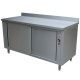 Masa inox DIAMOND TE167A/B,dulap incalzit cu usi glisante,margine