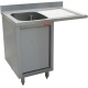 Masa inox DIAMOND L1411VD-AS,chiuveta 1rezervor,dulap cu o usa batanta si spatiu pentru masina de spalat vase