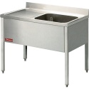 Masa inox DIAMOND L1210S/6-KD,chiuveta 1 rezervor,cu baza