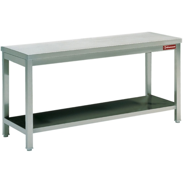 Masa inox de lucru DIAMOND TL1671A,cu raft interior