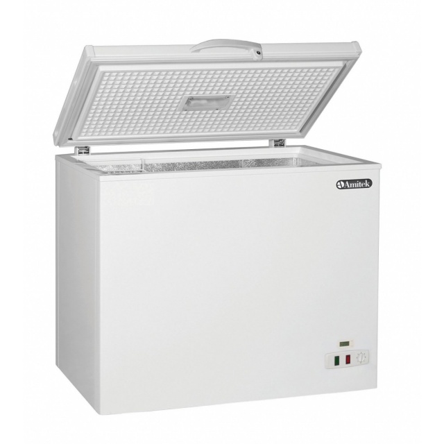 Lada frigorifica Amitek AK280CF, capacitate 283 litri, temperatura -18°C, alb