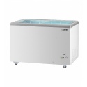 Lada frigorifica Amitek AK165CFG, deschidere cu usi din sticla, capacitate 165 litri, temperatura -18°C, alb