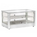 Vitrina calda expunere Amitek AK702ECQ, 2 raft, temperatura +30° /+90°C, inox