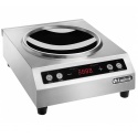 Plita profesionala cu inductie pentru Wok Amitek TT350W Touch WOK, suprafata lucru sticla ceramica, 3500Watt, +60° /+240°C, inox