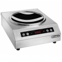 Plita profesionala inductie pentru Wok Amitek TT500W WOK, comenzi touch, suprafata lucru sticla ceramica, 3500W, +60°+240°C,inox