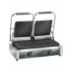 Gratar Grill profesional Amitek PG50R, 2 zone cu placi zimtate din fonta, 3600W, 0°+300°C, inox