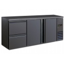 Frigider orizontal de bar Klimaitalia BB 322 SD cu 2 usi si 2 sertare, capacitate 482 litri, temperatura 0 +10°C, negru