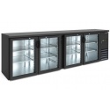 Vitrina frigorifica orizontala de bar Klimaitalia BB 400 GD cu 4 usi, capacitate 586 litri, temperatura 0 +10°C, negru